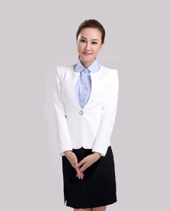 白色時尚女性職業裝