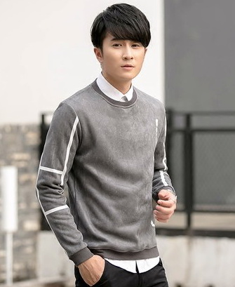 時尚印花衛衣圓領套頭衛衣青年時尚衛衣