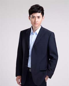 小駁頭長袖男士職業裝定制款式