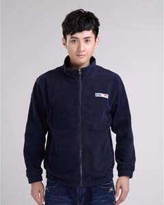 深藍色抓絨長袖新款衛衣